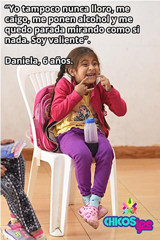 Daniela cuenta que ella es muy valiente.&amp;nbsp;